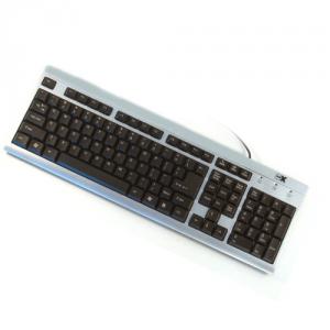 Tastatura PS/2 Serioux, 108 taste, black &amp; silver