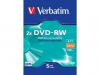 VERBATIM DVD-RW 2x, 4.7GB, Matt Silver, Video Box (43196)
