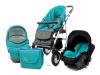 Carucior copii 3 in 1 mykids germany albastru deschis