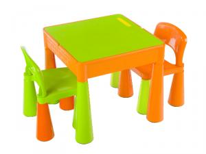 Set masuta cu 2 scaune Tega Mamut Portocaliu Verde