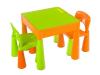 Set masuta cu 2 scaune tega mamut portocaliu verde