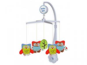 Carusel muzical patut bebe Baby Mix 338M Owl