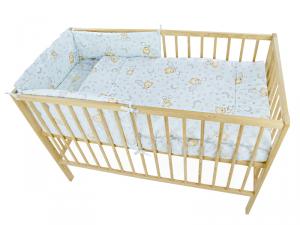 Lenjerie MyKids Teddy Steluta Albastru 4 Piese 120x60