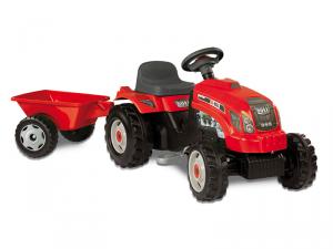 Tractor copii Smoby 033045 Farmer Red cu remorca si pedale