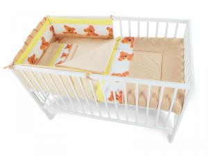 Lenjerie MyKids Teddy Buline Maro 4 Piese 120x60