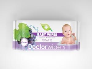 Servetele Umede Copii Doctor Wipes Grapes 60 Buc