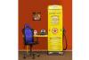 Dulap cu birou pliabil pentru copii plastiko galben