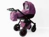 Carucior pentru copii 3 in 1 mykids amber negru-purple