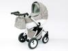 Carucior pentru copii 3 in 1 mykids amber alb-grey