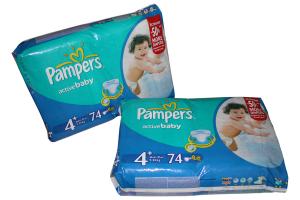 Scutece PAMPERS GIANT PACK 4 PLUS ACTIVE BABY Pentru Copii