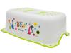 Taburet Inaltator Baie Copii MyKids Little Bear and Friend cu sistem antialunecare Alb-Verde