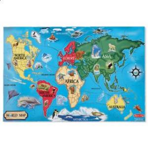 Puzzle de podea Harta lumii - Melissa & Doug