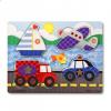 Puzzle de lemn Atinge si descopera - Vehicule - Melissa & Doug