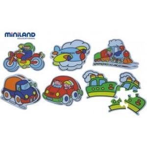 Puzzle tematic cu mijloace de transport 3-5 piese - Miniland
