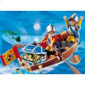 Barca Cu Vasle Pentru Transport Comori - Playmobil