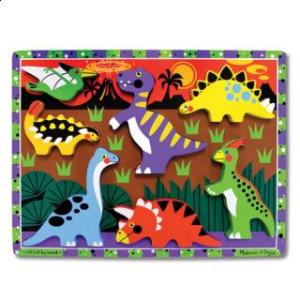 Puzzle lemn in relief Dinozauri - Melissa & Doug