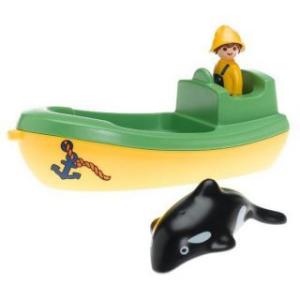 1.2.3 Barca De Pescuit Cu Balena - Playmobil