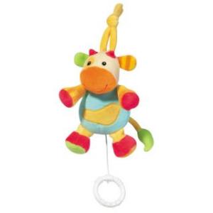 Jucarie muzicala de agatat Vacuta - Brevi Soft Toys
