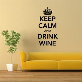 Sticker Keep Calm And Drink Wine