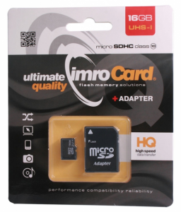 Card memorie micro SDHC Class 10 UHS-I adaptor IMRO 16GB