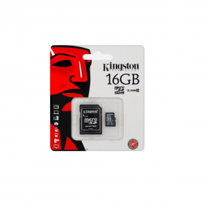 Card memorie micro SDHC Class 4 Kingston 16GB cu adaptor