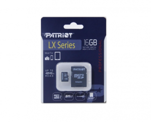 Card memorie microSDHC Class 10 Patriot LX Series 16GB cu adaptor
