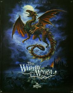 The Whitby Wyrm realizare artistica pe suport metal