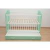 Patut bebe cu sertar verde 120x60cm Bretco Design - Feretti