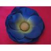 Elastic par cu floare din material textil albastru cu