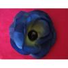 Elastic par cu floare din material textil albastru cu