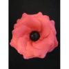 Elastic par cu floare din material textil rosu