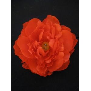 Elastic par cu floare din material textil rosu