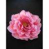Elastic par cu floare din material textil roz