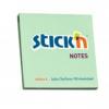 Notes autoadeziv, 76x76mm, 100 file, verde pastel, Stickn