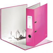 Biblioraft A4, PP, 85 mm, roz metalizat, Leitz 180 WOW