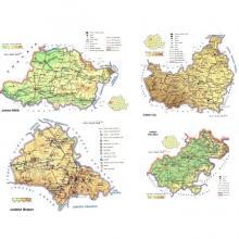 Harta diferite orase din Romania, 70x100 cm