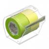 Notes autoadeziv in rola, cu dispenser, 2x25mm x 10m, verde/galben,