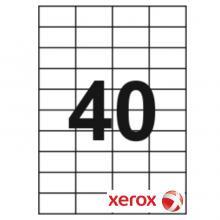 Etichete albe autoadezive 40/A4, 52.5x29.7mm, 100 coli/top, Xerox