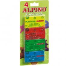 Plastelina 4 culori/set, 200gr., Alpino