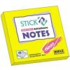Notes autoadeziv, 76x76mm, 100 file, galben neon, Stickn