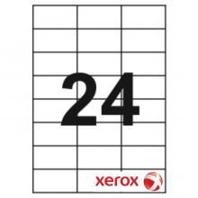 Etichete albe autoadezive 24/A4, 70x37mm, 100 coli/top, Xerox