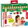 Creioane colorate, 12 culori/set, cutie carton, Alpino Baby