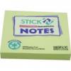 Notes autoadeziv din hartie reciclata, 76x76mm, 100 file, verde pastel, Stickn