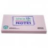 Notes autoadeziv din hartie reciclata, 76x127mm, 100 file, roz pastel, Stickn