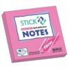 Notes autoadeziv, 76x76mm, 100 file, roz neon, Stickn