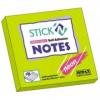 Notes autoadeziv, 76x76mm, 100 file, verde neon, Stickn