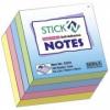 Notes autoadeziv, 76x76mm, 400 file, 4 culori pastel, Stickn