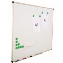 Whiteboard  magnetic cu rama din aluminiu, 45x60 cm, Rocada