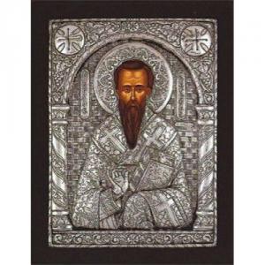 Icoana de argint Sfantul Grigorie