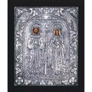 Icoana de argint Sf. Constantin si Elena